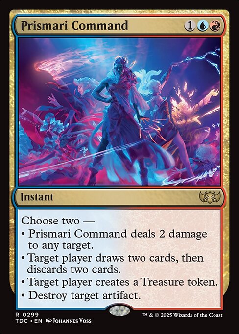 【Foil】【EN】プリズマリの命令/Prismari Command [TDC] 金R No.299
