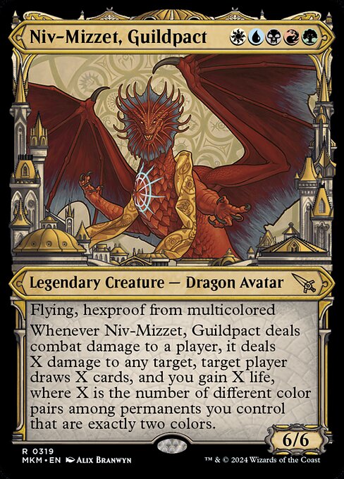 【ショーケース】【EN】ギルドパクト、ニヴ＝ミゼット/Niv-Mizzet, Guildpact [MKM] 金R No.319