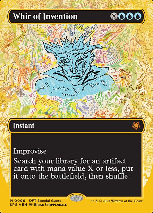 【ボーダレス】【ファーストプレイスFoil】【EN】発明品の唸り/Whir of Invention [SPG] 青M No.96