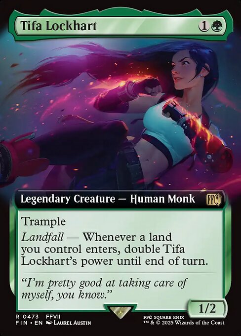 【拡張アート】【Foil】【EN】ティファ・ロックハート/Tifa Lockhart [FIN] 緑R No.473