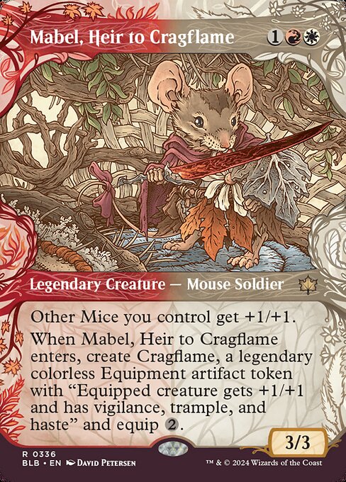 【Foil】【EN】岩山炎の後継者、メイブル/Mabel, Heir to Cragflame [BLB] 金R No.336