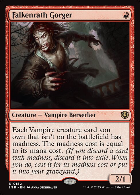 【Foil】【EN】ファルケンラスの過食者/Falkenrath Gorger [INR] 赤R No.152