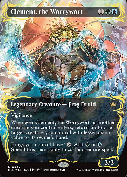 【ショーケース】【Foil】【EN】心配潮、クレメント/Clement, the Worrywort [BLB] 金R No.347