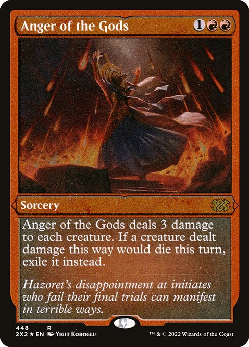 【エッチングFoil】【EN】神々の憤怒/Anger of the Gods [2X2] 赤R No.448