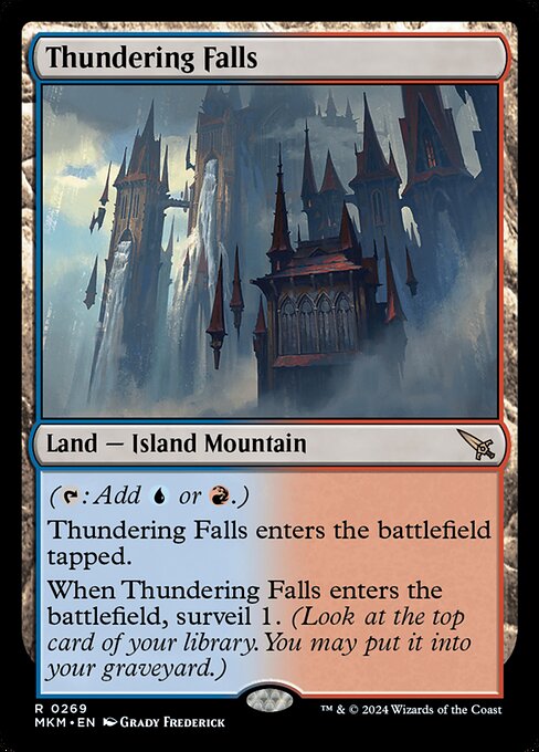 【Foil】【EN】轟音の滝/Thundering Falls [MKM] 無R No.269
