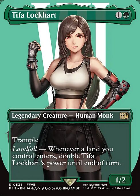 【ボーダレス】【サージFoil】【EN】ティファ・ロックハート/Tifa Lockhart [FIN] 緑R No.536