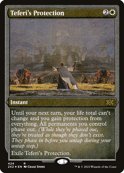 【エッチングFoil】【EN】テフェリーの防御/Teferi's Protection [2X2] 白R No.424