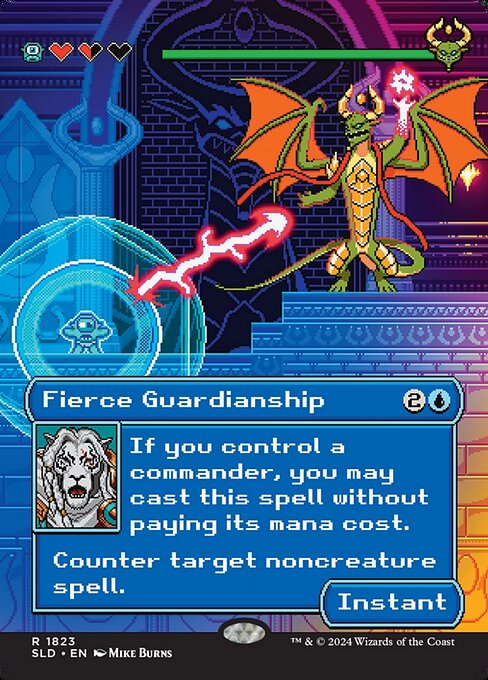 【ボーダレス】【Foil】【EN】激情の後見/Fierce Guardianship [SLD] 青R No.1823