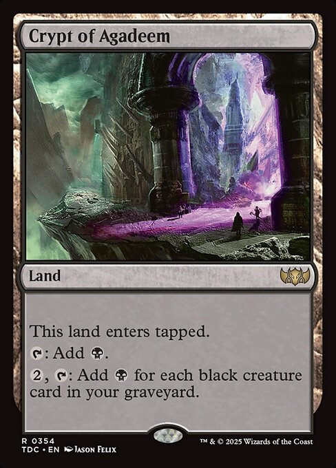 【Foil】【EN】アガディームの墓所/Crypt of Agadeem [TDC] 土地R No.354