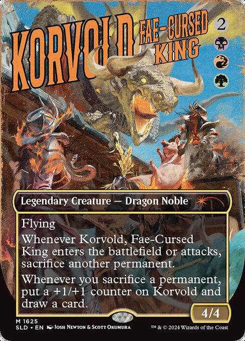 【ボーダレス】【Foil】【EN】Korvold, Fae-Cursed King [SLD] 金M No.1625