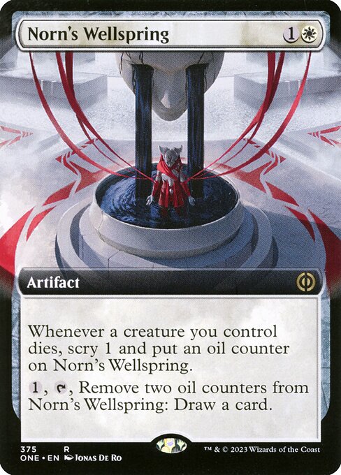 【拡張アート】【Foil】【EN】ノーンの水源/Norn's Wellspring [ONE] 白R No.375