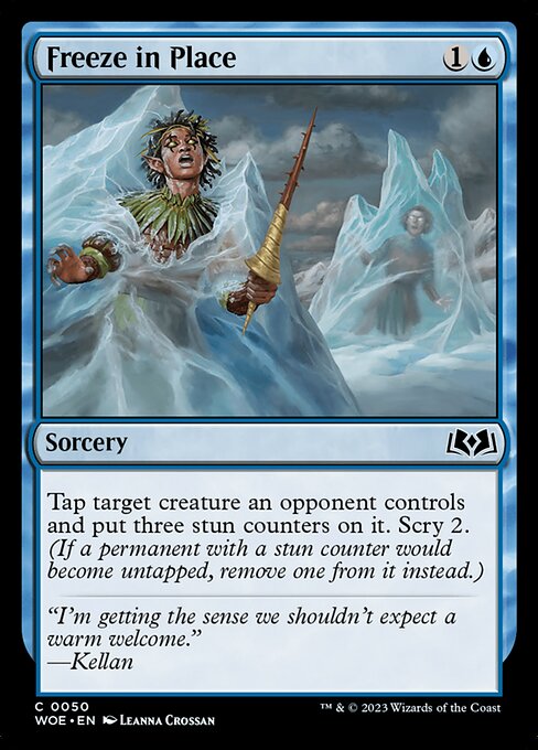 【Foil】【EN】氷結往生/Freeze in Place [WOE] 青C No.50