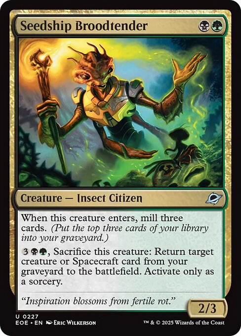 【Foil】【EN】シードシップの幼生御守り/Seedship Broodtender [EOE] 金U No.227