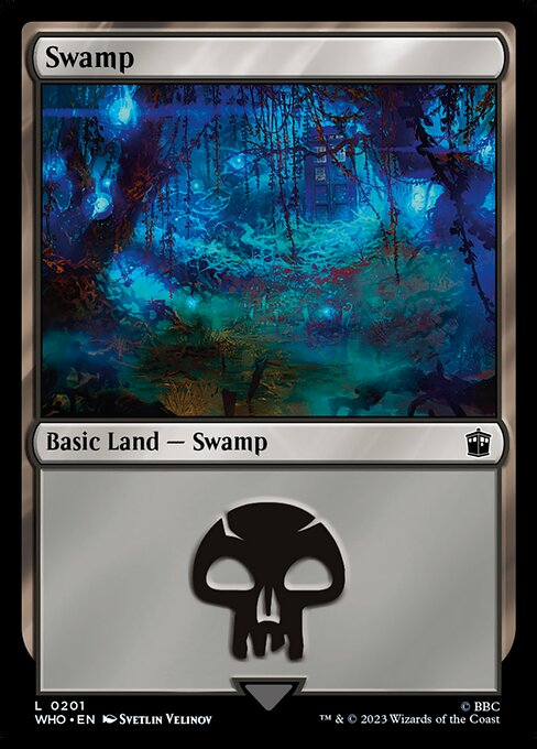 【Foil】【EN】沼/Swamp [WHO] 無C No.201