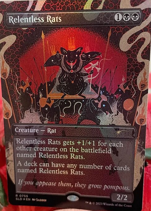 【ボーダレス】【Foil】【EN】執拗なネズミ/Relentless Rats [SLD] 黒R No.755
