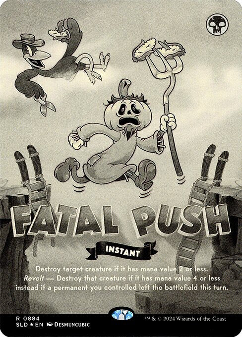 【Foil】【EN】致命的な一押し/Fatal Push [SLD] 黒R No.884