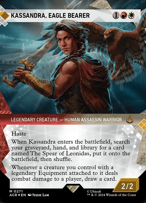 【ボーダレス】【Foil】【EN】鷹持ち、カサンドラ/Kassandra, Eagle Bearer [ACR] 金M No.271