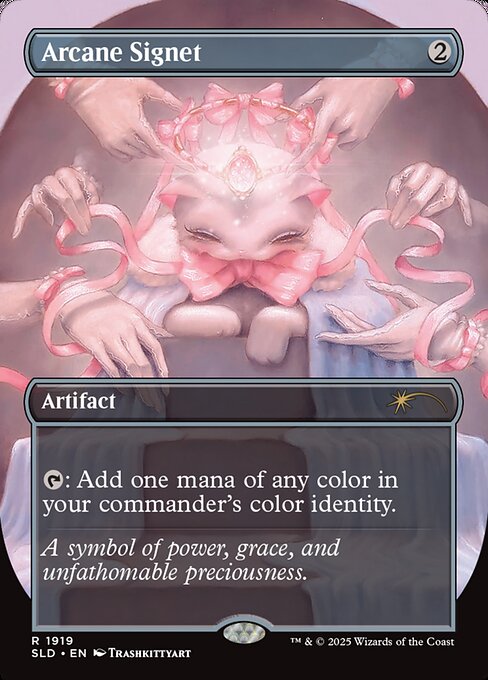 【フルアート】【Foil】【EN】秘儀の印鑑/Arcane Signet [SLD] 茶R No.1919