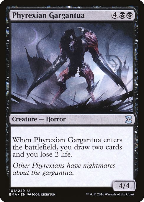 【Foil】【EN】ファイレクシアのガルガンチュア/Phyrexian Gargantua [EMA] 黒U No.101