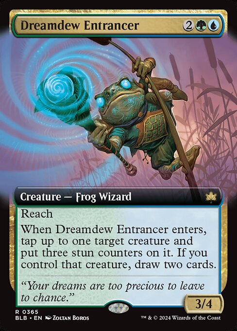 【拡張アート】【Foil】【EN】夢露の幻惑者/Dreamdew Entrancer [BLB] 金R No.365