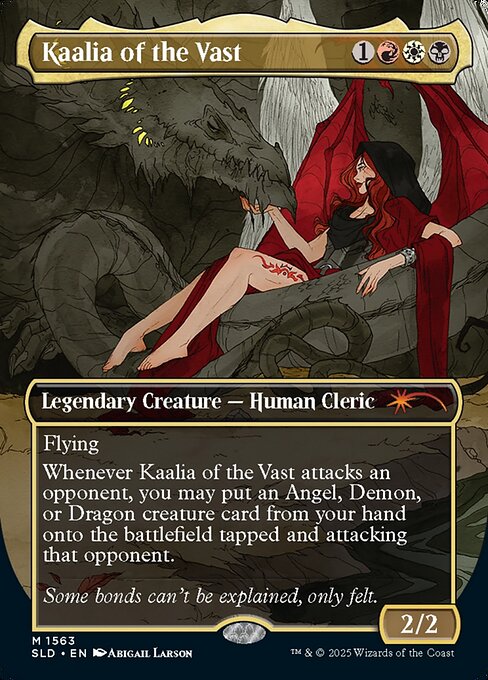 【ボーダレス】【Foil】【EN】巨大なるカーリア/Kaalia of the Vast [SLD] 金M No.1563