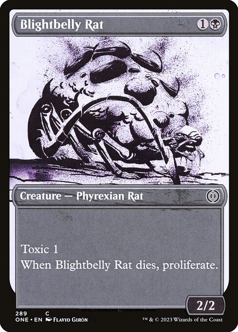 【ショーケース】【EN】腐り腹のネズミ/Blightbelly Rat [ONE] 黒C No.289
