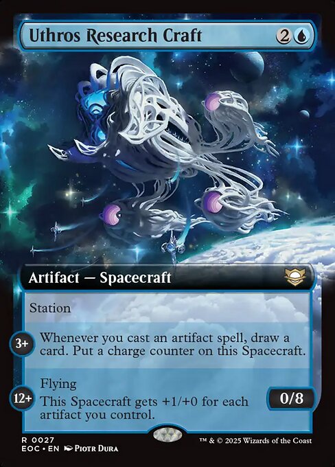 【拡張アート】【Foil】【EN】ウスロスの調査船/Uthros Research Craft [EOC] 青R No.27