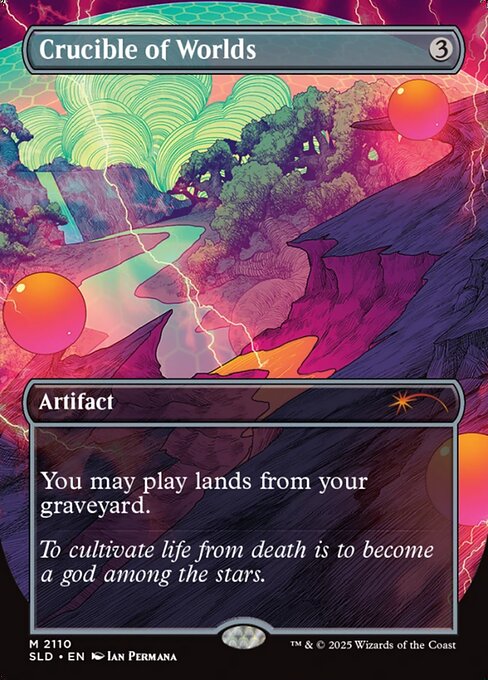 【ボーダレス】【ギャラクシーFoil】【EN】世界のるつぼ/Crucible of Worlds [SLD] 茶M No.2110
