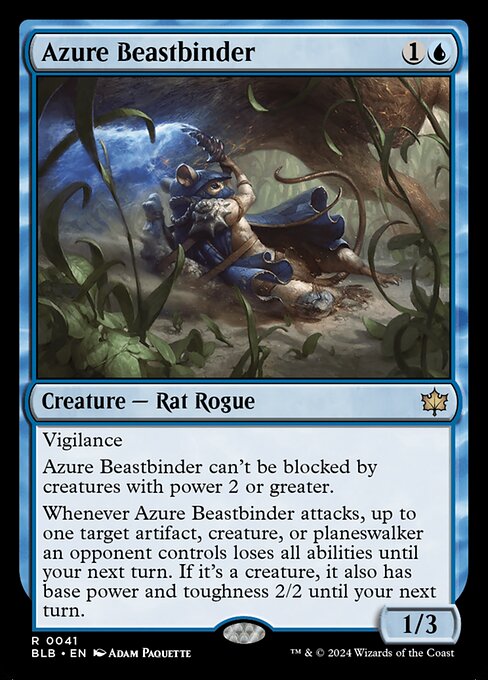 【Foil】【EN】群青の獣縛り/Azure Beastbinder [BLB] 青R No.41