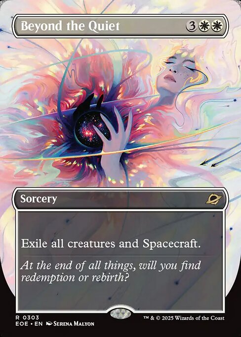 【ボーダレス】【Foil】【EN】静寂のその先へ/Beyond the Quiet [EOE] 白R No.303