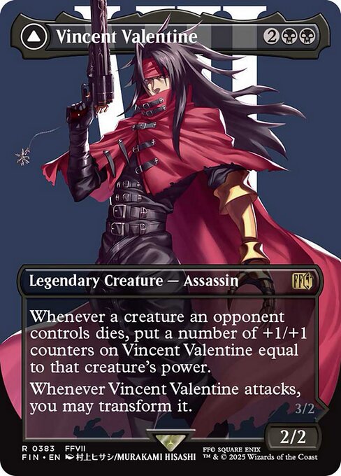 【フルアート】【Foil】【EN】ヴィンセント・ヴァレンタイン // ガリアンビースト/Vincent Valentine // Galian Beast [FIN] 黒R No.383