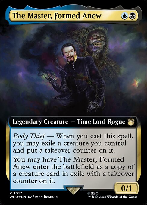 【サージFoil】【拡張アート】【Foil】【EN】再誕者、マスター/The Master, Formed Anew [WHO] 金R No.1017