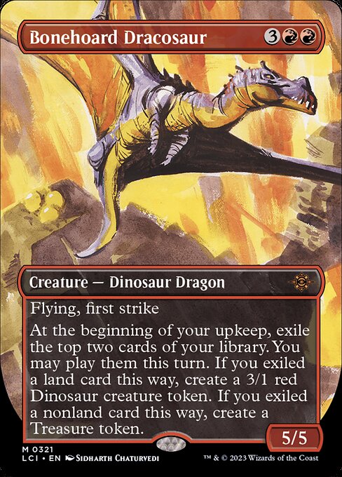 【ボーダレス】【Foil】【EN】骨集めのドラコサウルス/Bonehoard Dracosaur [LCI] 赤M No.321