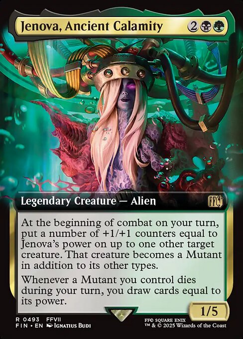 【拡張アート】【Foil】【EN】古代の災厄、ジェノバ/Jenova, Ancient Calamity [FIN] 金R No.493