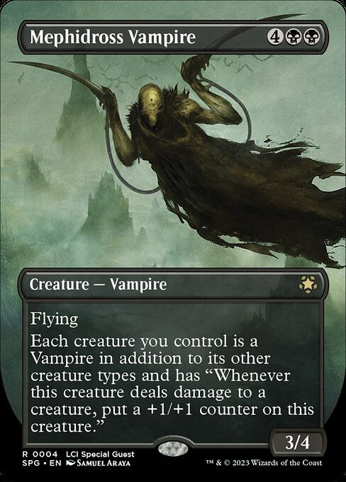 【ボーダレス】【Foil】【EN】メフィドロスの吸血鬼/Mephidross Vampire [SPG] 黒R No.4