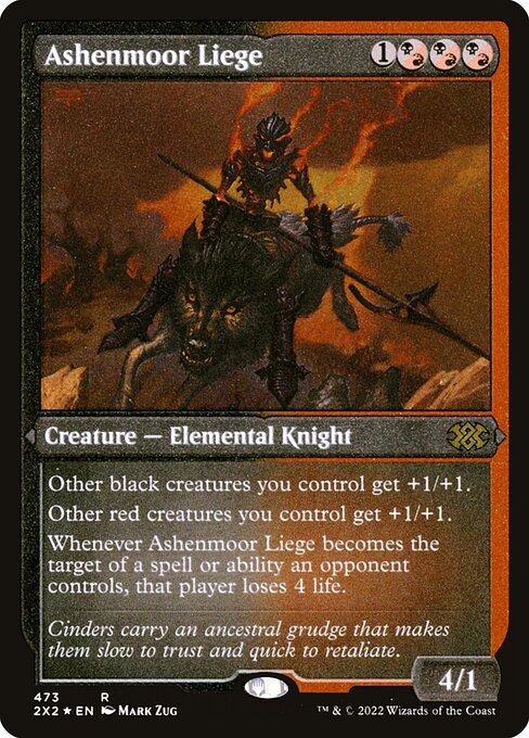 【エッチングFoil】【EN】アッシェンムーアのしもべ/Ashenmoor Liege [2X2] 金R No.473