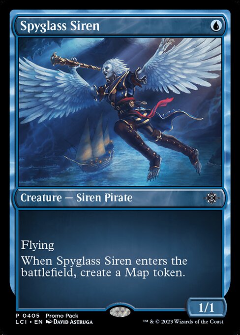 【ダークフレーム】【Foil】【EN】遠眼鏡のセイレーン/Spyglass Siren [LCI] 青U No.405