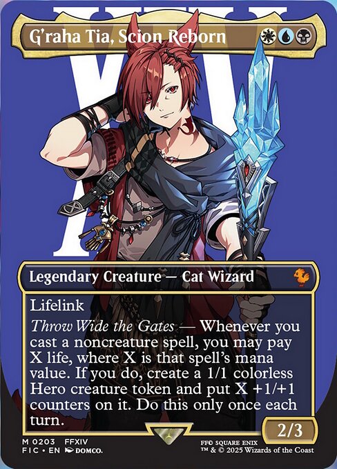 【ボーダレス】【Foil】【EN】時空を渡りし者、グ・ラハ・ティア/G'raha Tia, Scion Reborn [FIC] 金M No.203