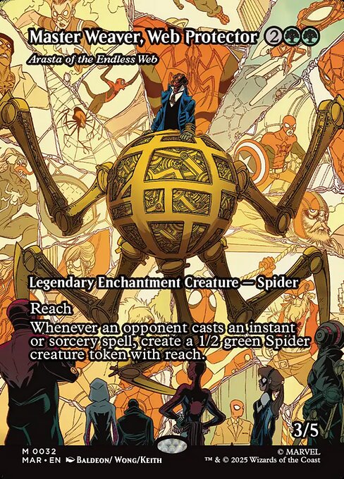 【ボーダレス】【EN】終わりなき巣網のアラスタ/Arasta of the Endless Web [MAR] 緑M No.32