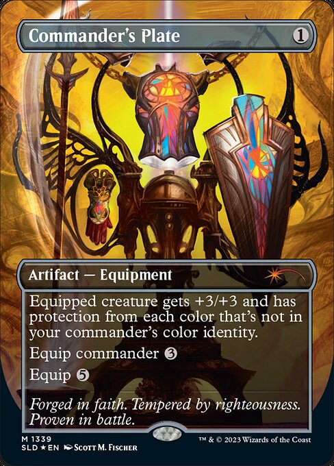 【ボーダレス】【Foil】【EN】統率者の板金鎧/Commander's Plate [SLD] 茶M No.1339