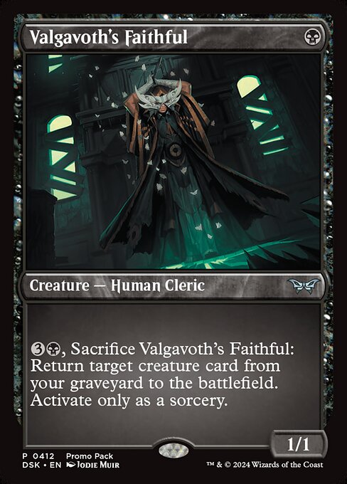 【Foil】【EN】ヴァルガヴォスの崇拝者/Valgavoth's Faithful [DSK] 黒U No.412
