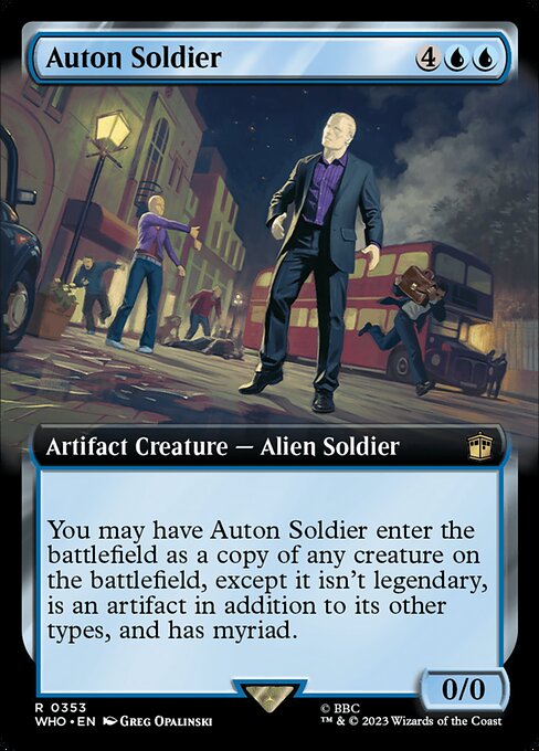 【拡張アート】【Foil】【EN】オートンの兵士/Auton Soldier [WHO] 青R No.353