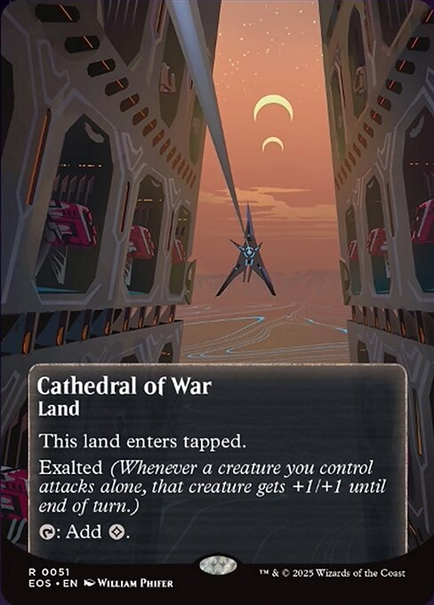 【ボーダレス】【Foil】【EN】戦の大聖堂/Cathedral of War [EOS] 土地R No.51