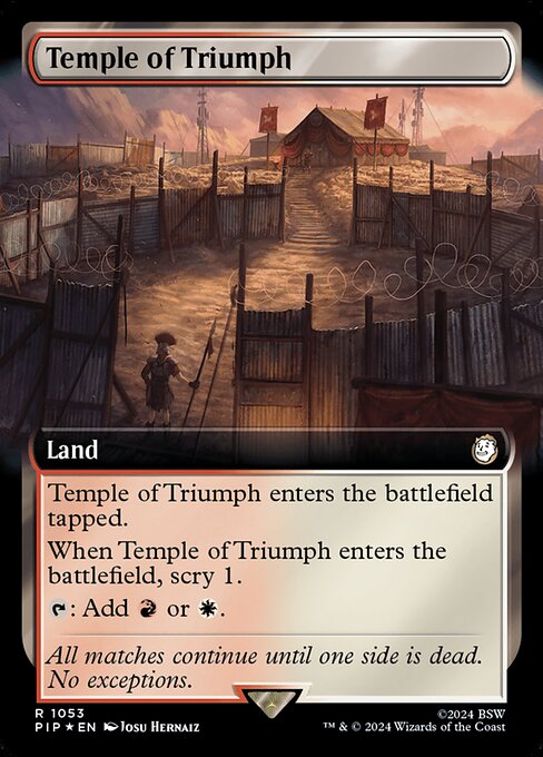 【拡張アート】【サージFoil】【Foil】【EN】凱旋の神殿/Temple of Triumph [PIP] 無R No.1053