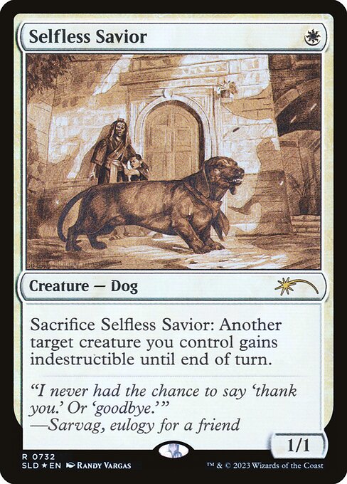 【Foil】【EN】無私の救助犬/Selfless Savior [SLD] 白R No.732