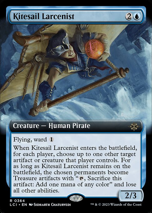 【拡張アート】【Foil】【EN】帆凧の窃盗犯/Kitesail Larcenist [LCI] 青R No.364