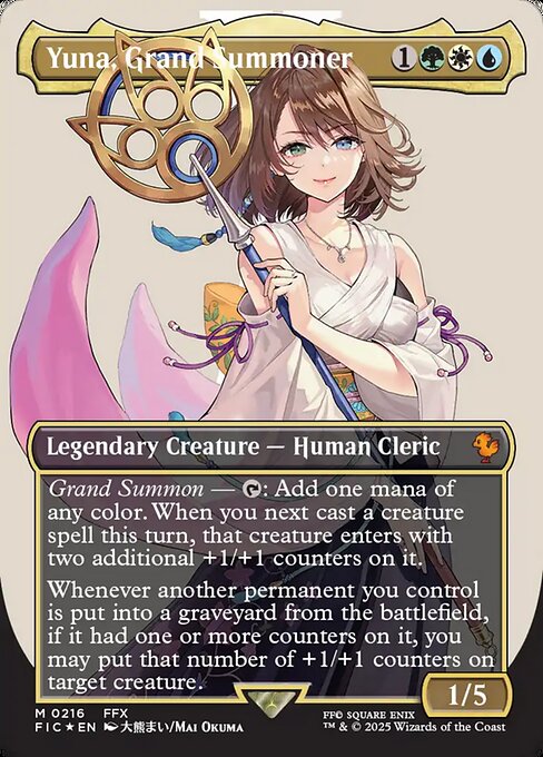 【ボーダレス】【サージFoil】【EN】大召喚士、ユウナ/Yuna, Grand Summoner [FIC] 金M No.216