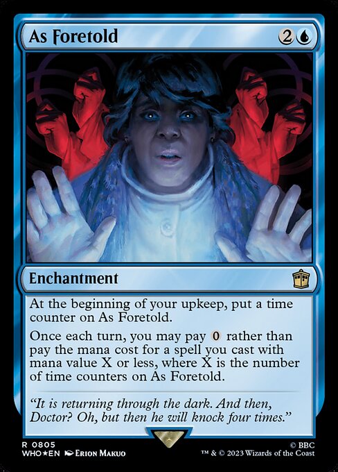 【サージFoil】【Foil】【EN】予言により/As Foretold [WHO] 青R No.805