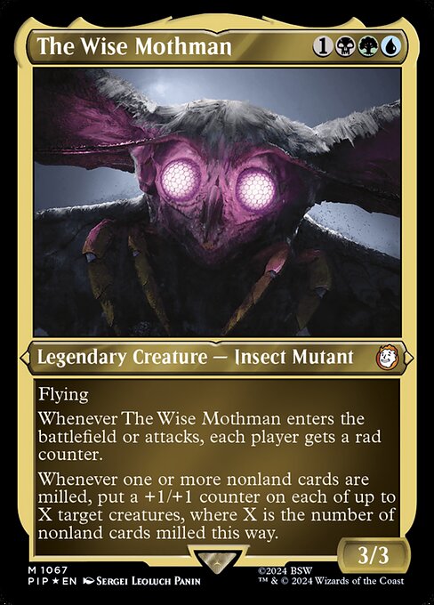 【エッチングFoil】【Foil】【EN】賢きモスマン/The Wise Mothman [PIP] 金M No.1067