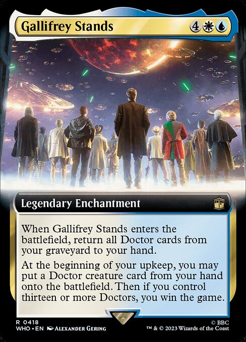 【拡張アート】【Foil】【EN】ギャリフレイは生き続ける/Gallifrey Stands [WHO] 金R No.418